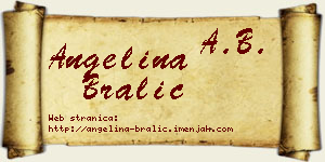 Angelina Bralić vizit kartica